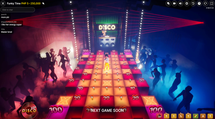 Funky Time Bonus Game - VIP Disco